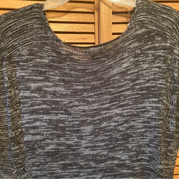 Reference Point Oversized Grey & White Marbled Knit Sweater Vest/Tunic - Picture 13 of 16